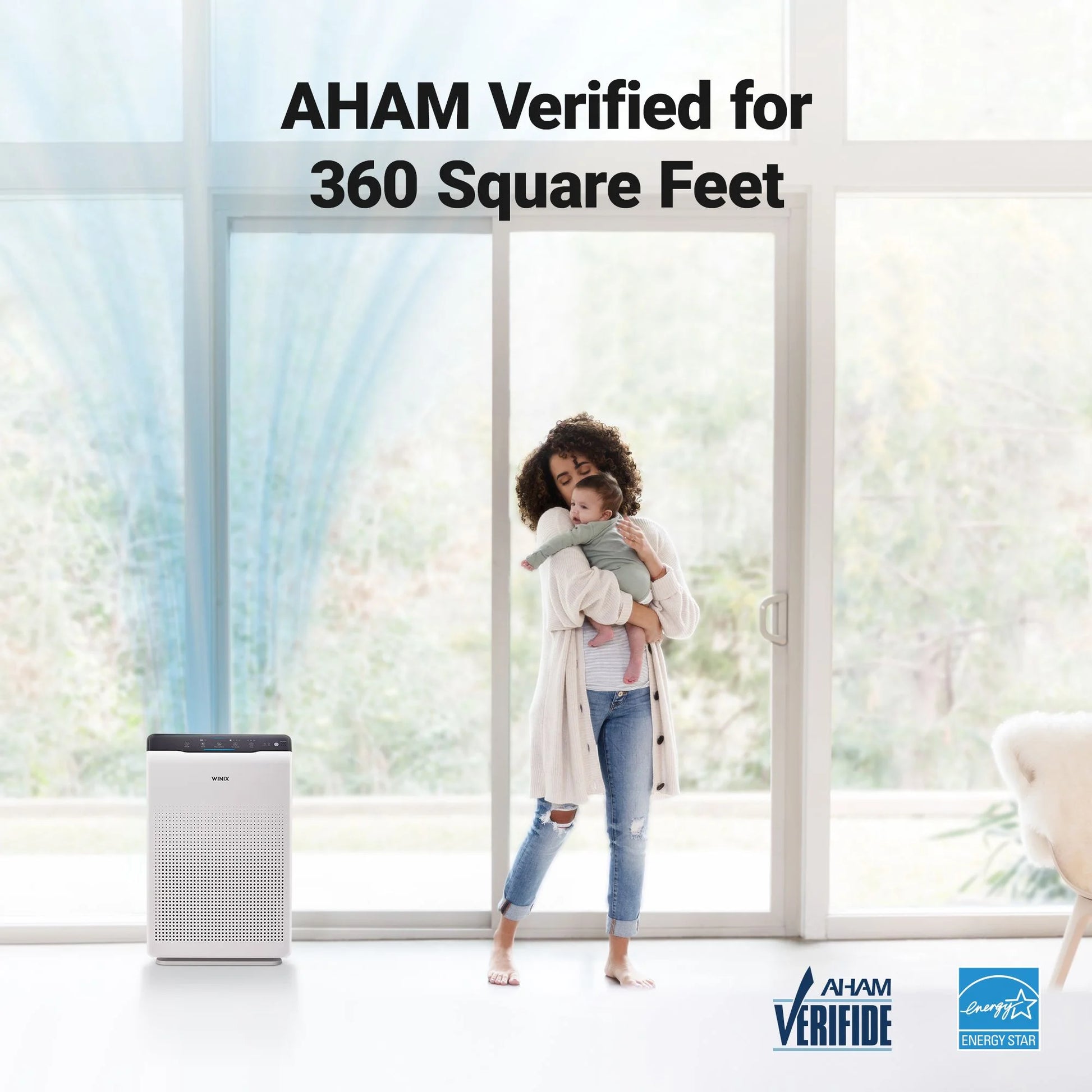 Winix Air Purifier, C535, 4-Stage Cleaning with 2 Years of Filters. Max Room Capacity 1728 sq ft.
