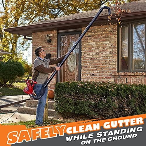 Universal Leaf Blower Gutter Cleaning Attachment, Gutter Cleaning Kit for Leaf Blowers Clean Gutters from The Ground Leaf Remover