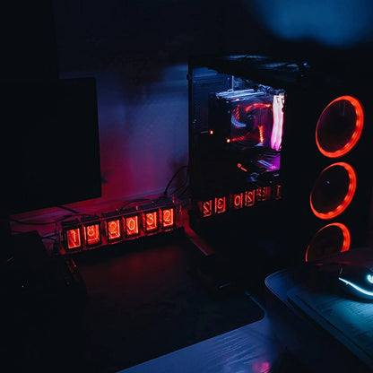 Nixie Tube Clock Electronic LED Glow mulation Retro Modern Wooden Alarm Clock USB Powered Home Decoration Gift