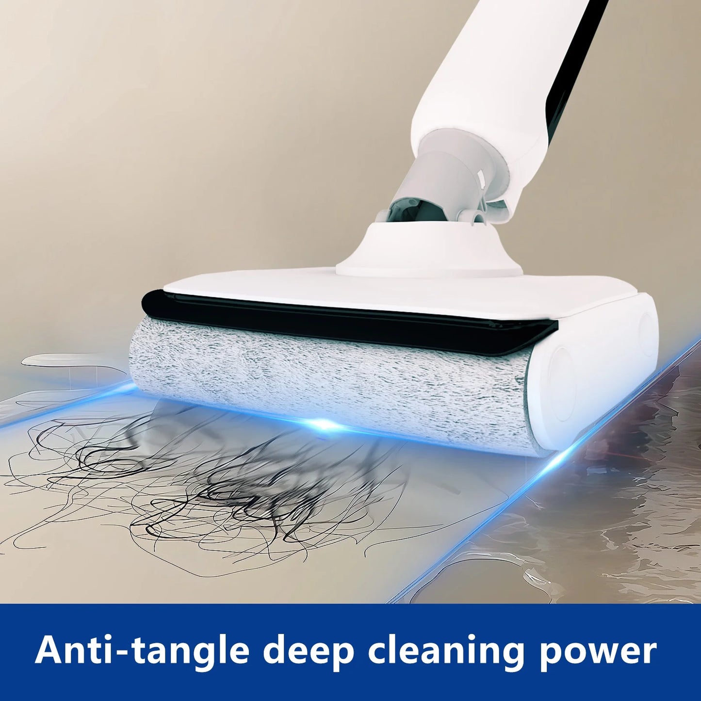 HABIUBIU Vacuum Mop All in One, Wet Dry Vacuum Cleaner, Cordless Cleaner Machine for Tile Hardwood Floor, Self Cleaning Electric Mop with 180�� Lie-Flat