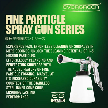 Nanoskin EVERGREEN Classic Tornado Cleaning Tool - Patented Pneumatic Cleaning Spray & Air Dry Device | Emits Pressurized Low Moisture to Detox Carpet, Plastic, Upholstery, Crevice, Felt, Metal & More