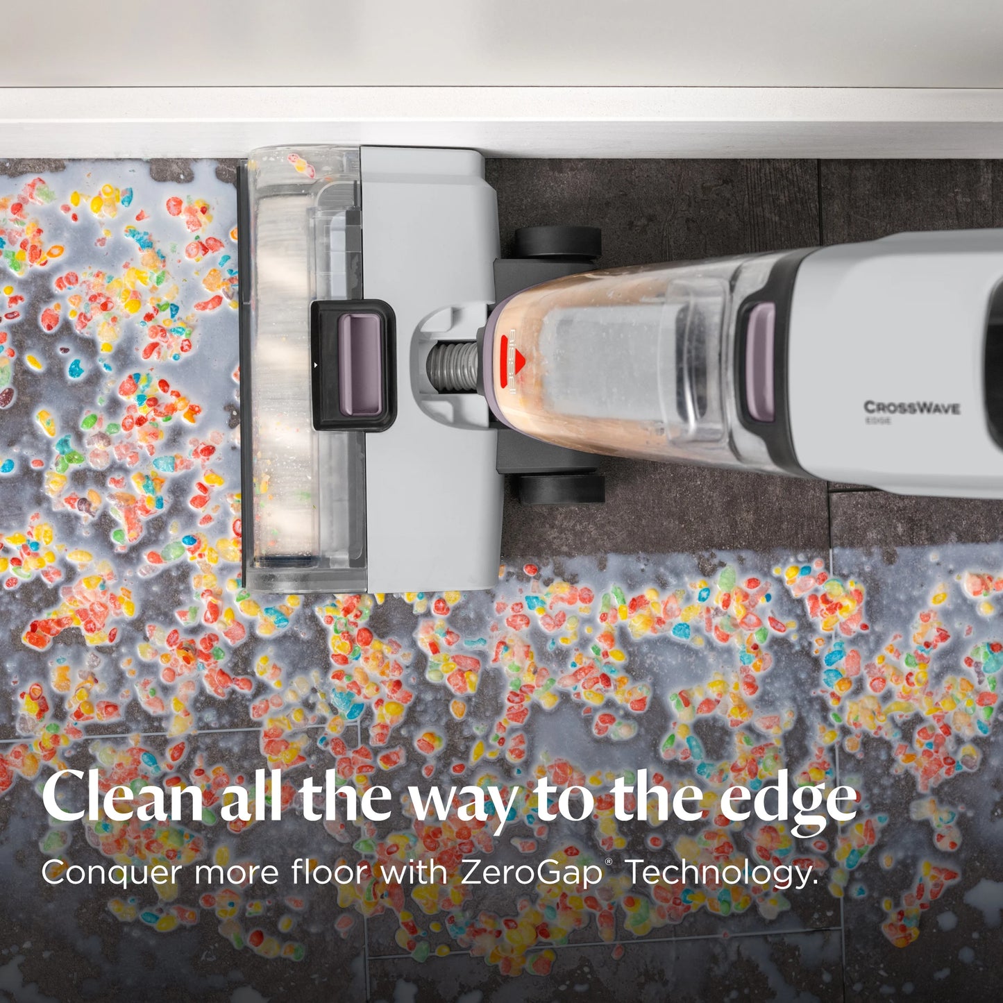 BISSELL CrossWave Edge, Corded, Multi Surface Hard Floor Cleaner Wet Dry Vacuum with Zero-Gap Edge Cleaning Technology, Self Cleaning Cycle, Pet Multi-Surface Febreze Trial Formula, 4157