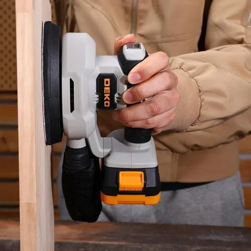 Cordless Detail Sander: Multi-Function Mouse Sander Electric Sander Tool Palm Sanders with Dust Collector, 3 Additional Attachments&12pcs Sandpapers for Home Decoration