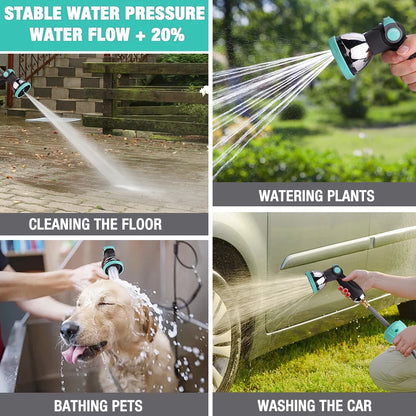 HAUSHOF 1/2" x 100 ft Retractable Garden Hose Reel with Automatic Rewind, 10-Pattern Spray Nozzle, Durable High-Pressure Hose, and 180�� Swivel Bracket �C Perfect for Watering Gardens, Cleaning Patios