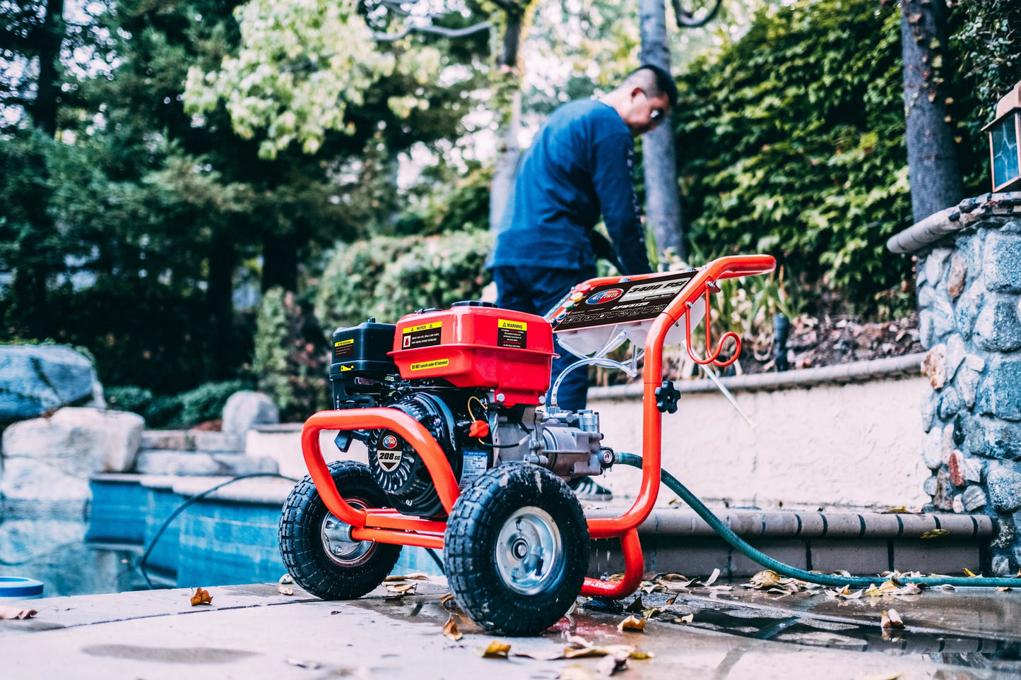 All Power 3400 PSI 2.6 GPM Gas Pressure Washer, 5 Adjustable Nozzles, 30 ft High Pressure Hose, Power Washer for Outdoor Cleaning, APW5128