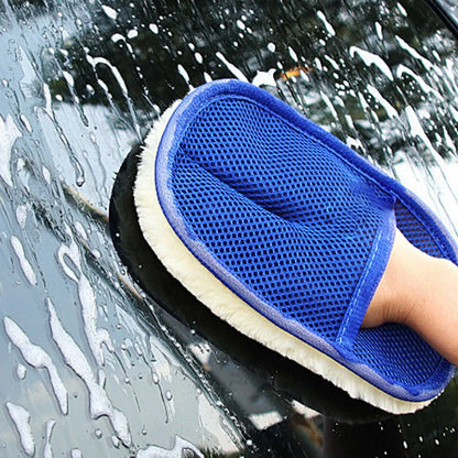RKSTN Car Accessories Travel Essentials Car Wash Gloves Interior Cleaning Soft Plush Car Waxing Gloves Wipe Car Thickened Rag Cleaning Tools - Summer Savings Clearance on Clearance