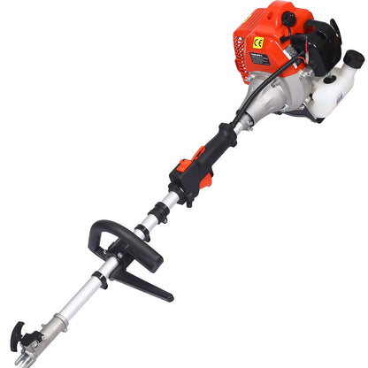 52CC 2-Stroke Broom Sweeper, Walk Behind Handheld Gas Powered Snow Sweeper, Brush Broom Sweeping Machine for Garden Lawn Yard Sidewalk Driveway Snow Cleaning, Broom Brush 24x9" EPA, D9025