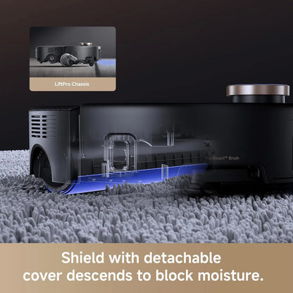 MOVA Z60 Ultra Roller Complete Robot Vacuum and Mop, 28,000Pa Suction, Roller Real-Time Flutting Self-Washing, Auto Carpet Shield, Extendable for Edge Cleaning, Anti-tangle DuoBrush