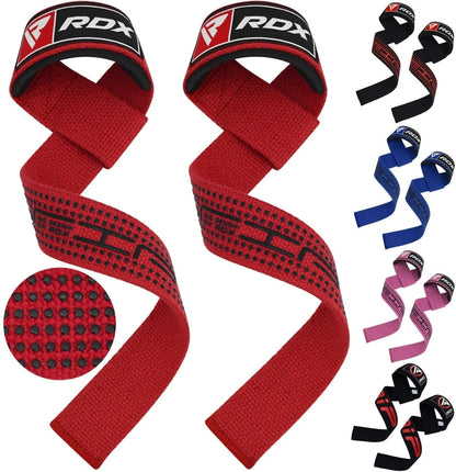 RDX Weight Lifting Straps, Deadlifting Powerlifting, 60CM Anti Slip Hand Bar Grip, 5MM Neoprene Wrist Support, Bodybuilding Workout Heavy Duty Weightlifting, Soft Cotton, Strength Training Gym Fitness
