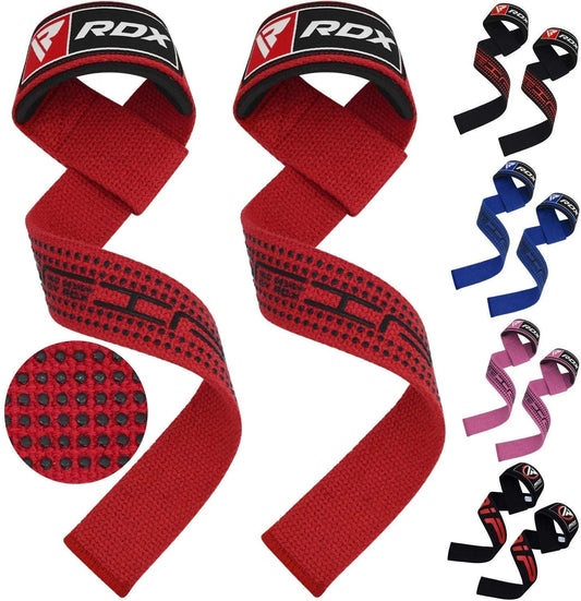 RDX Weight Lifting Straps, Deadlifting Powerlifting, 60CM Anti Slip Hand Bar Grip, 5MM Neoprene Wrist Support, Bodybuilding Workout Heavy Duty Weightlifting, Soft Cotton, Strength Training Gym Fitness