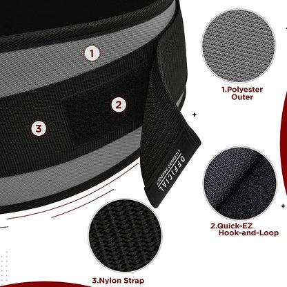 RDX Weight Lifting Belt, 6 Inch Curved Padded Back Lumbar Support, Functional Fitness Strength Training, Core Exercise Workout Bodybuilding Powerlifting Deadlifts Squats, Home Gym Equipment