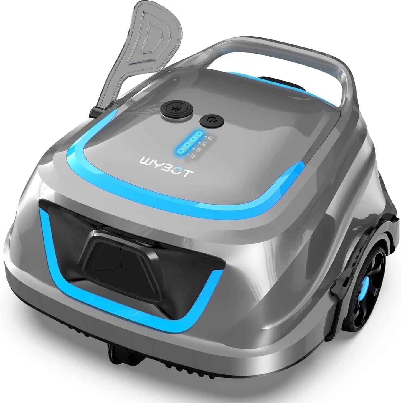2025 New Upgraded WYBOT A1 Cordless Robotic Pool Vacuum Cleaner - Floor-Only Cleaning for Above Ground Flat-Bottom Pools (Up to 1,076 sq. ft), 120-Min Runtime, Black Green
