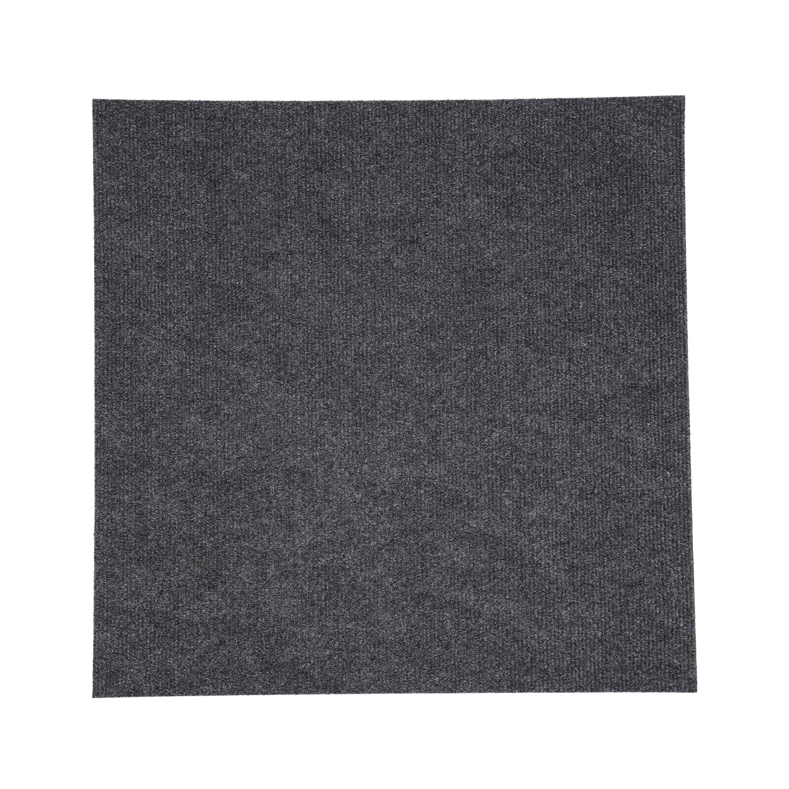 Dark Grey Carpet Tiles 24x24in, Low-Maintenance Polyester Fiber, Self-Adhesive 15-Pcs Set with Effortless Cleaning, Suitable for Hotels & Warehouses