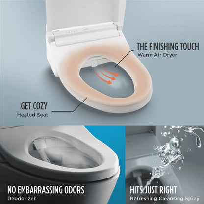 TOTO? WASHLET? C5 Electronic Bidet Toilet Seat with PREMIST and EWATER+ Wand Cleaning, Elongated, Sedona Beige - SW3084#12