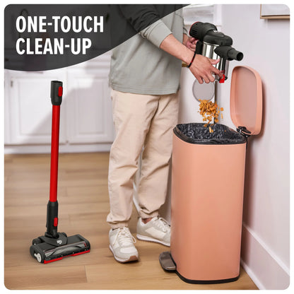 Dirt Devil Cordless Standing Stick Vacuum Cleaner, Carpet & Hard Floors, Above Floor Cleaning, LED Headlights, Lightweight, 25 Min. Run Time, for Home Use, BD57010V