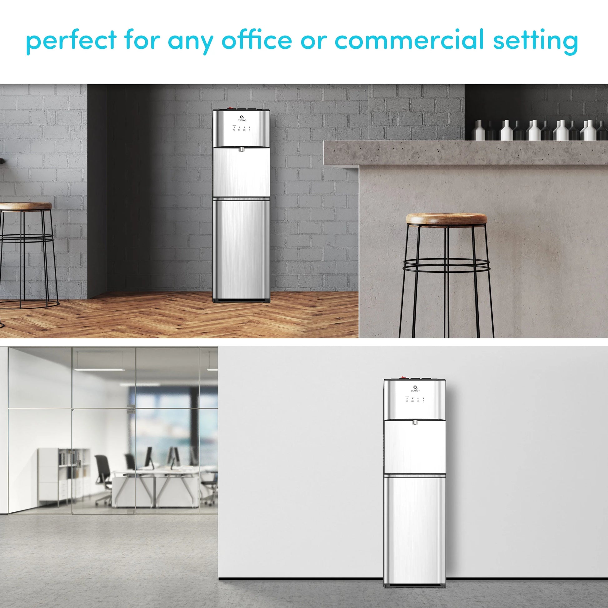 Avalon Limited Edition Self Cleaning Water Cooler Water Dispenser - 3 Temperature Settings - Hot, Cold & Room Water, Durable Stainless Steel Construction, Bottom Loading - UL/Energy Star Approved
