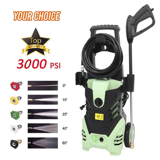 Heavy Duty 2200PSI (Max 3000PSI) Electric High Pressure Washer 1800W 1.7GPM Jet Sprayer, Professional Power Washer Cleaner Machine, w/ Hose Nozzle Gun, Great for Cleaning Cars Trucks