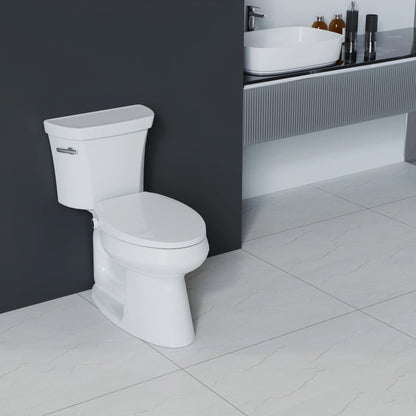 Mainstays Elongated Non-Electric Bidet Toilet Seat with Dual Self-Cleaning Nozzles, Daisy White