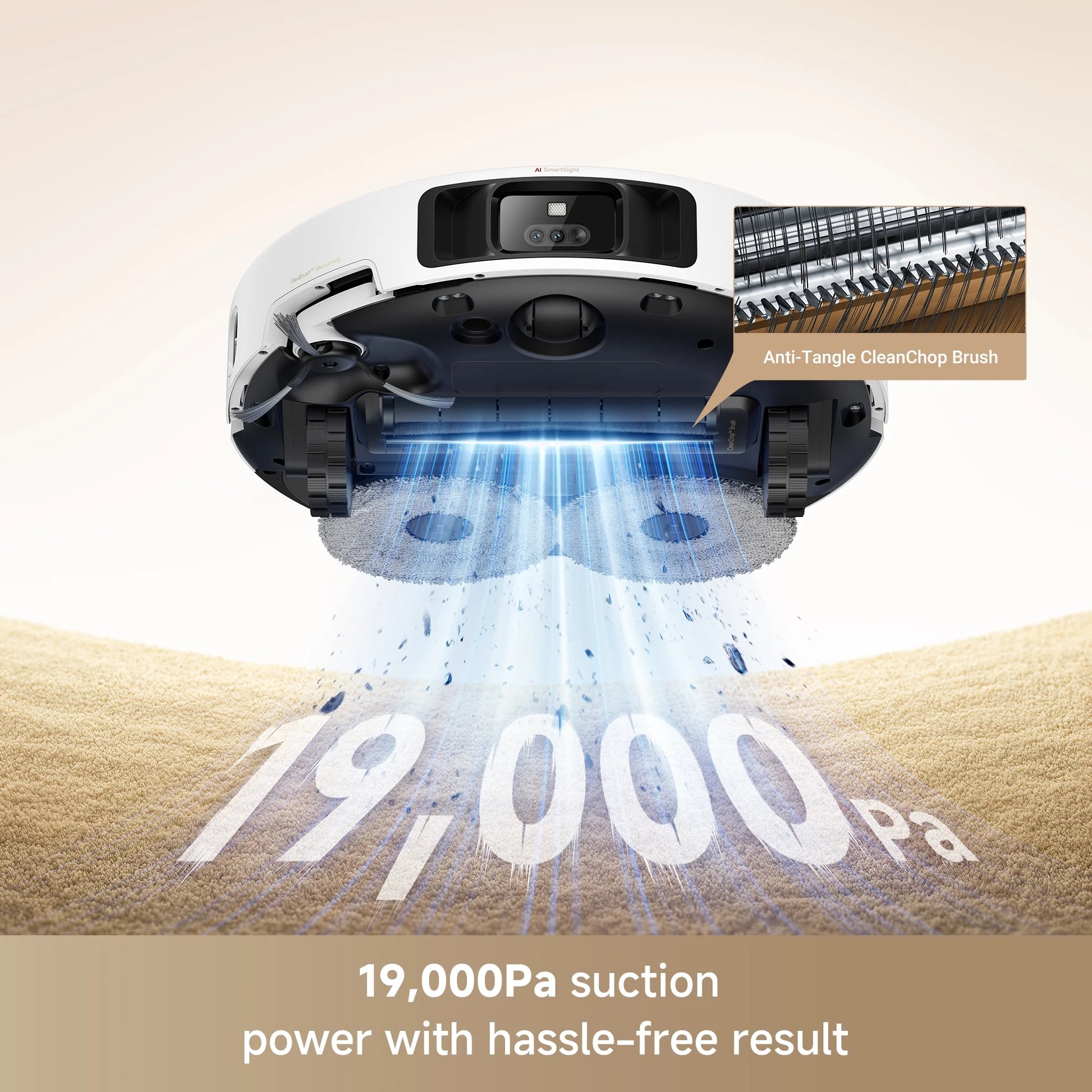MOVA P50 Pro Ultra Robot Vacuum Cleaner Removable&Liftable Mop,Anti-Tangle,Self Drying&Cleaning