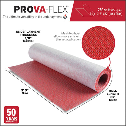 M-D Building Products TT8004RED82R 3.28 in. x 82 ft. PROVA-FLEX? Underlayment Roll (269 SQ FT)