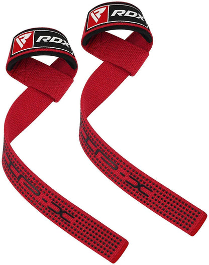 RDX Weight Lifting Straps, Deadlifting Powerlifting, 60CM Anti Slip Hand Bar Grip, 5MM Neoprene Wrist Support, Bodybuilding Workout Heavy Duty Weightlifting, Soft Cotton, Strength Training Gym Fitness