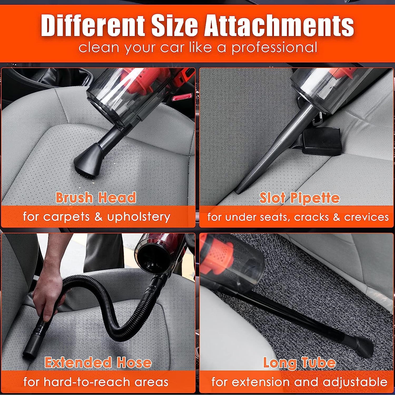Vioview Ultimate Car Cleaning Kit, 17Pcs Car Interior Detailing Kit with High Power Car Vacuum Cleaner, Detailing Brush Set, Windshield Cleaner, Complete Car Cleaning Supplies for Deep Cleaning