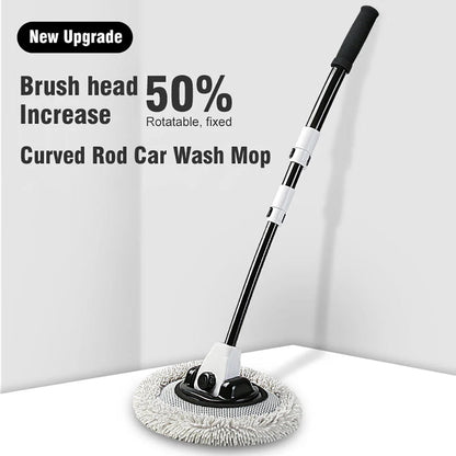 TITOUMI 47.5" 2 in 1 Car Wash Brush Cleaning Mop Kit with Long Handle, Supplies Car Mop for Scratch-Free Car RV Truck SUV