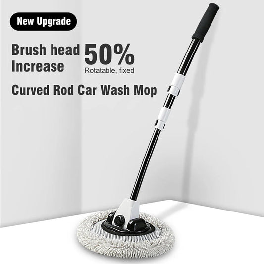 TITOUMI 47.5" 2 in 1 Car Wash Brush Cleaning Mop Kit with Long Handle, Supplies Car Mop for Scratch-Free Car RV Truck SUV