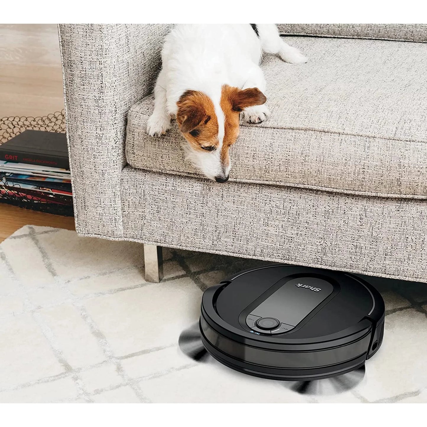 Restored Shark IQ QR1000 WiFi Robot Vacuum w/ SelfEmpty Base & SelfCleaning Brushroll (Black) (Refurbished)