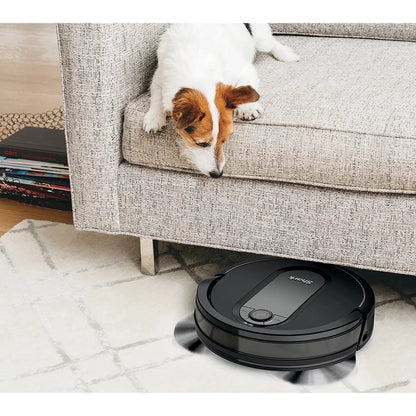 Restored Shark IQ QR1000 WiFi Robot Vacuum w/ SelfEmpty Base & SelfCleaning Brushroll (Black) (Refurbished)