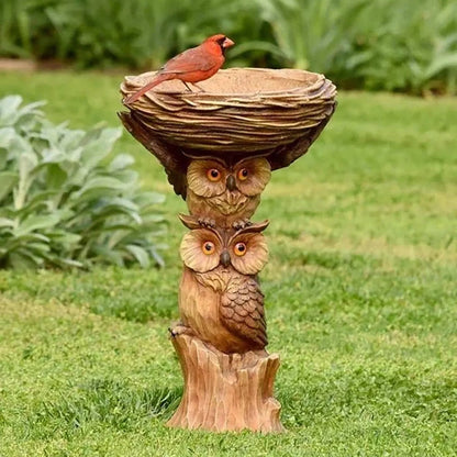 Home Decor Resin Birdbath Polyresin Antique Garden Bird Bath for Home Garden Yard As Shown