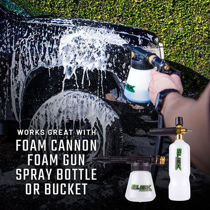 Slick Products Wash & Wax 64-oz Foam Shampoo Cleaning Solution, for Car, Truck, RV, Boat, & More