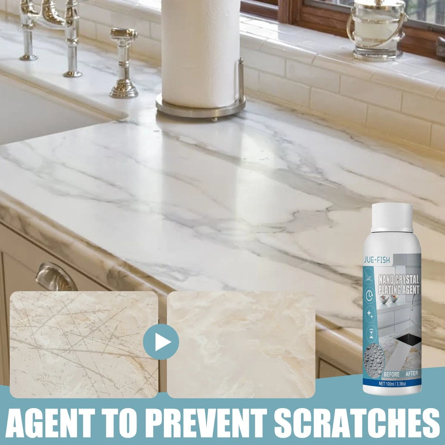 High Protection Ceramic Coating Spray, High Protection Crystal Coating, Quick Waxing Polishing, Glass Cleaning, Plastic Trim Renovation, Long Lasting Gloss