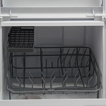 Portable Countertop Dishwasher, 1200W Mini Dishwasher with 12 Water Outlets and 360° Spraying Cleaning, White Fully Automatic Dishwashing Machine for Homes, Dormitories, Recreational Vehicle