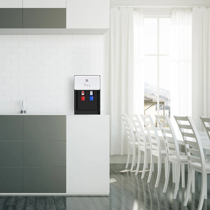 Avalon Countertop Self Cleaning Bottleless Water Dispenser - Hot & Cold Water Temperature, White