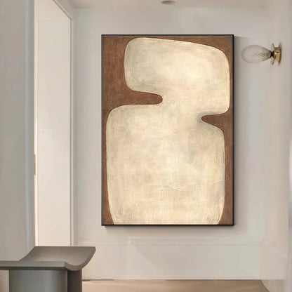 Brown Abstract Painting Wabi Sabi Wall Art Minimalist Painting Neutral Abstract Art Lare Earth Tone Modern Painting Home Decor