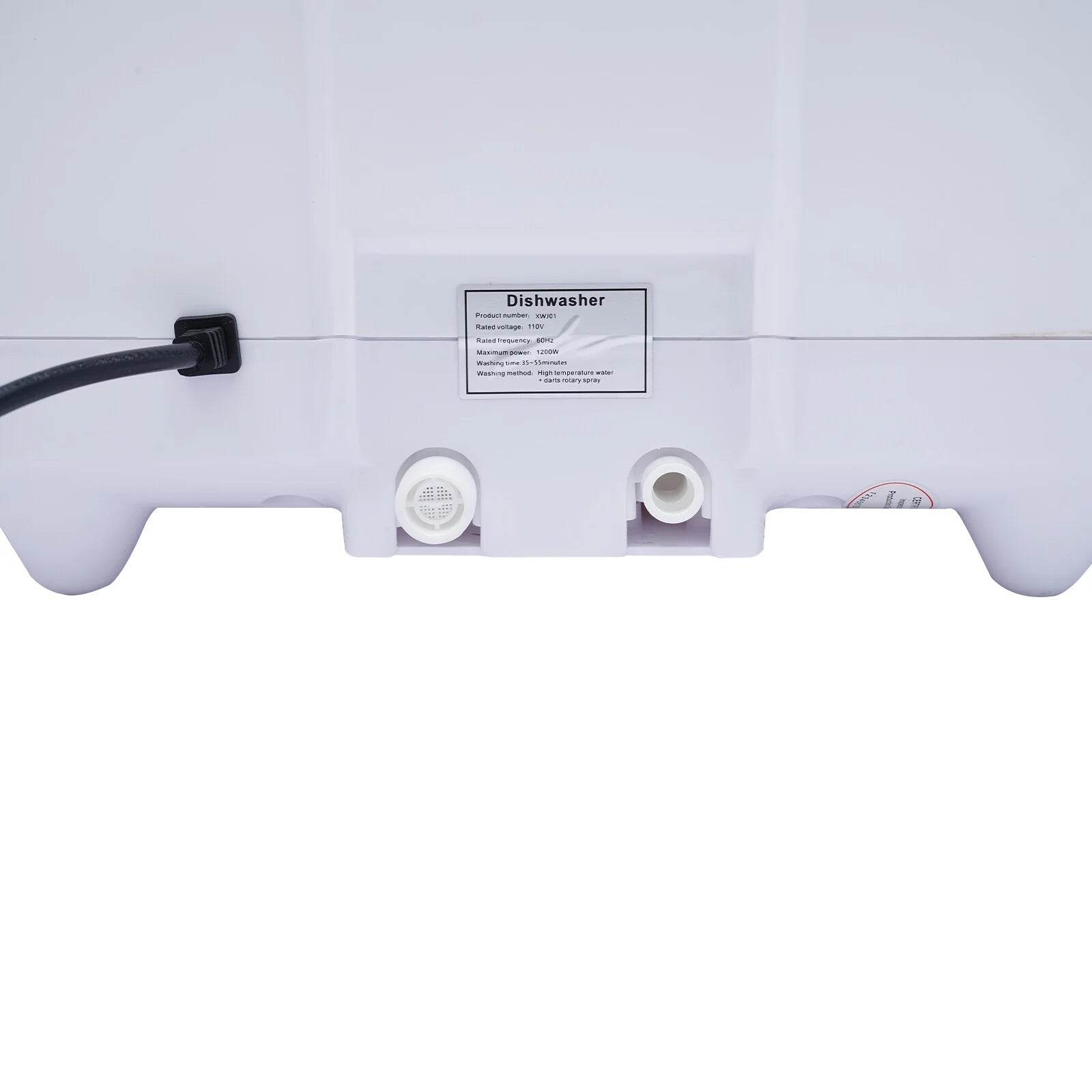 110V 1200W Portable Countertop Dishwasher with 12 Water Outlets and 360?�� Spraying Cleaning 15.74*15.74*17.71in for Homes, Apartments, Dormitories