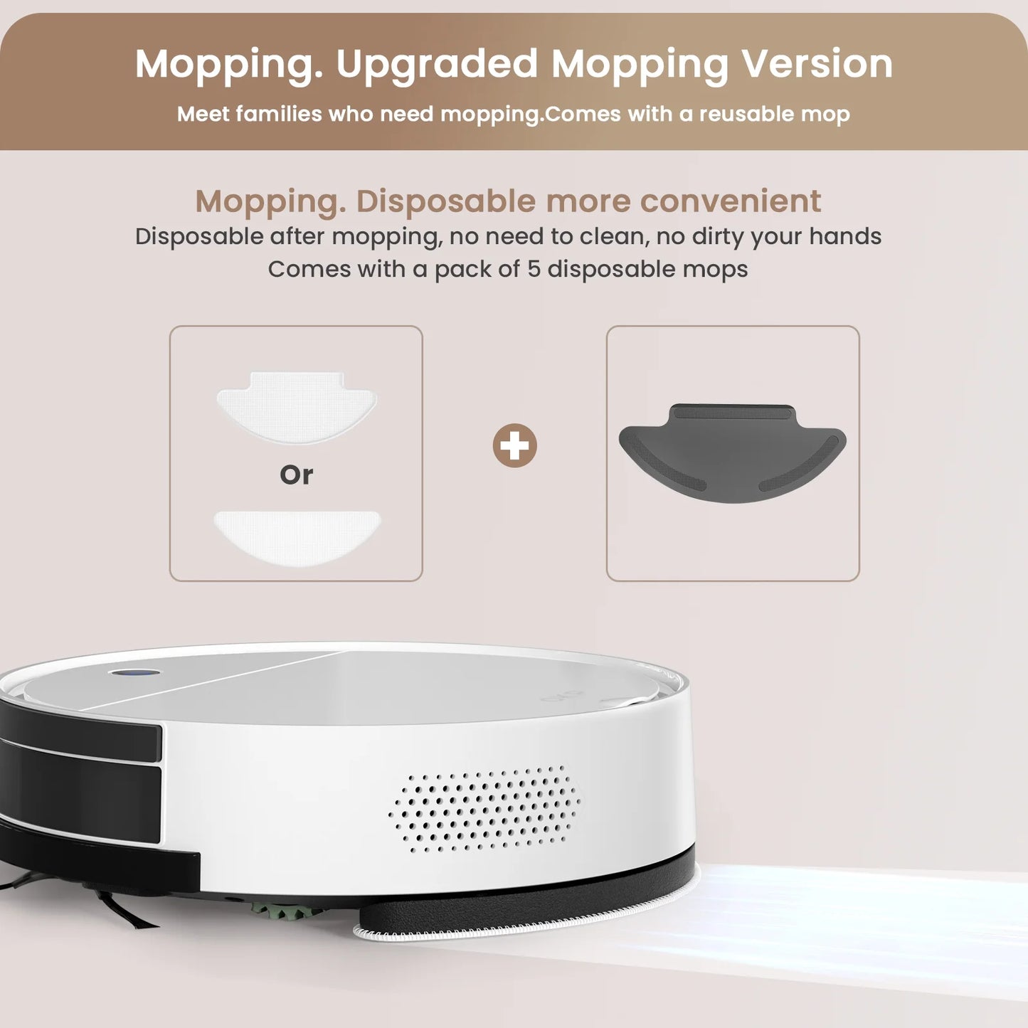 OKP Robot Vacuums with Mop Combo and Remote Control, 2 IN 1 Cleaning and Mopping, Wi-Fi Connectivity, Alexa/APP, Self-Charging Robotic Vacuum Cleaner for Home, Pet Hair, Carpets, and Hard Floors
