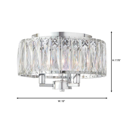 Home Decorators 3-Light Chrome Flush Mount 34762-HBU - New