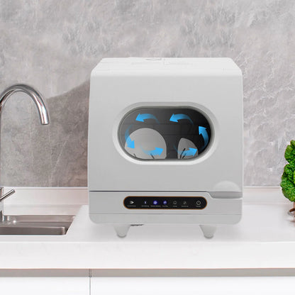 1200W mini Portable Countertop Dishwasher 360�� Rotating Deep Cleaning Dishwasher