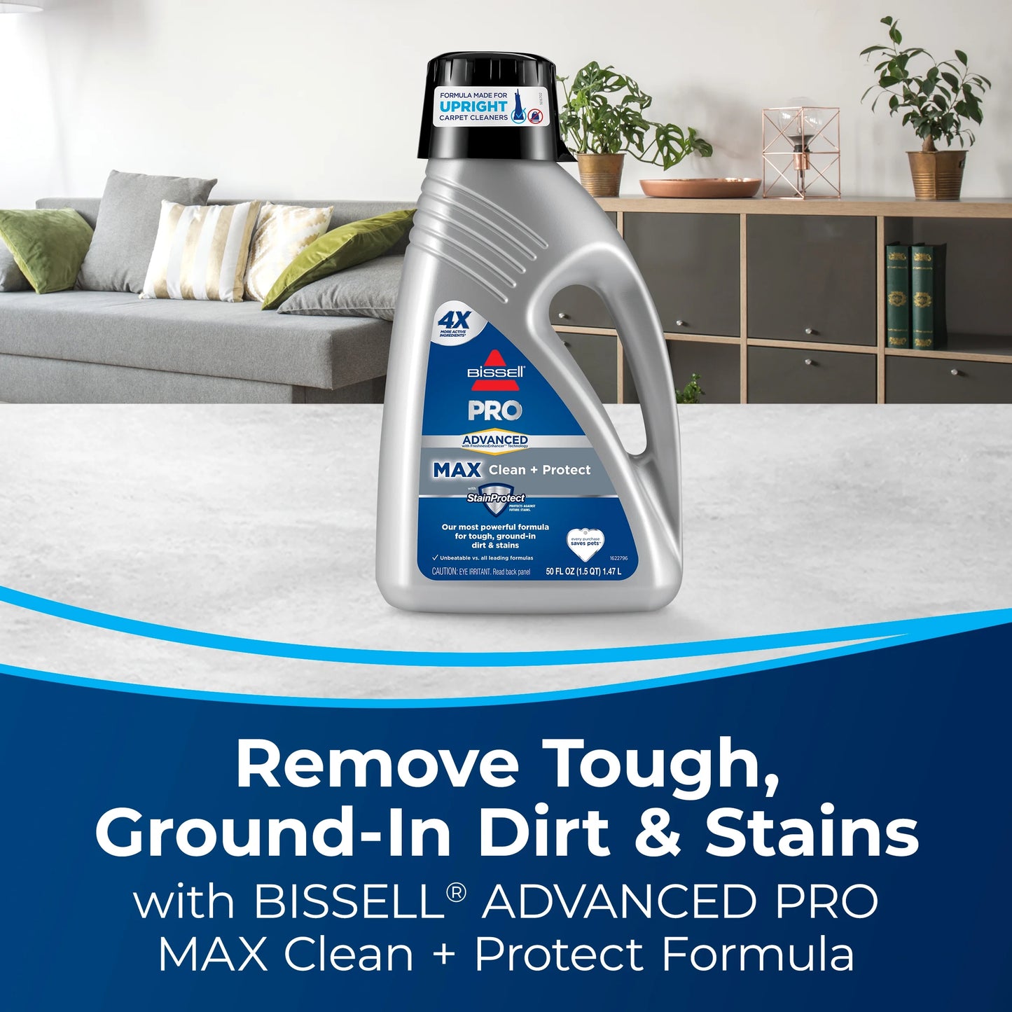 BISSELL Pro Heat 2X Revolution Pet Carpet Cleaner, 3578 & BISSELL Advanced Pro Max Clean + Protect Deep Cleaning Carpet Formula, 50 oz, 70E1