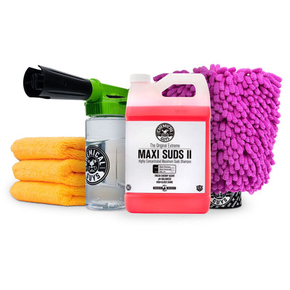 Chemical Guys HOL491 Spring Cleaning Car Wash Kit including ACC_326 Foam Gun (Works with Garden Hose) & MaxiSuds Car Wash Soap (6 Items)