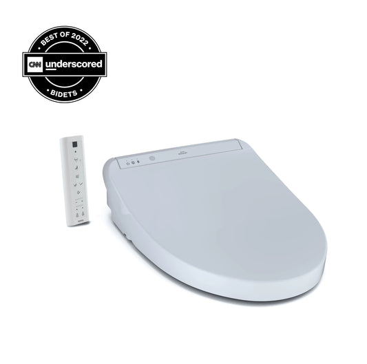 TOTO? WASHLET? K300 Electronic Bidet Toilet Seat with Instantaneous Water Heating, PREMIST and EWATER+ Wand Cleaning, Elongated, Cotton White - SW3036R#01