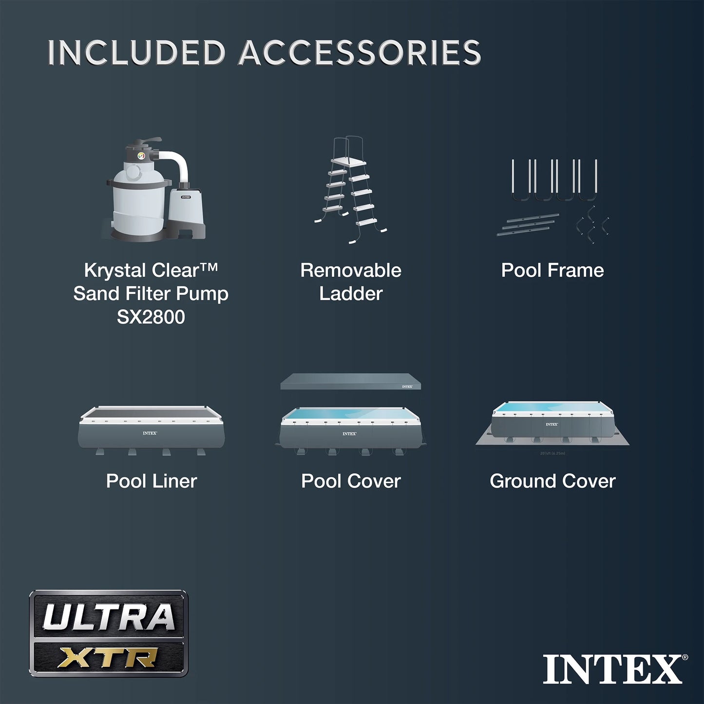 INTEX 32ft x 16ft x 52in Ultra XTR Above Ground Pool & Deluxe Maintenance Cleaning Kit