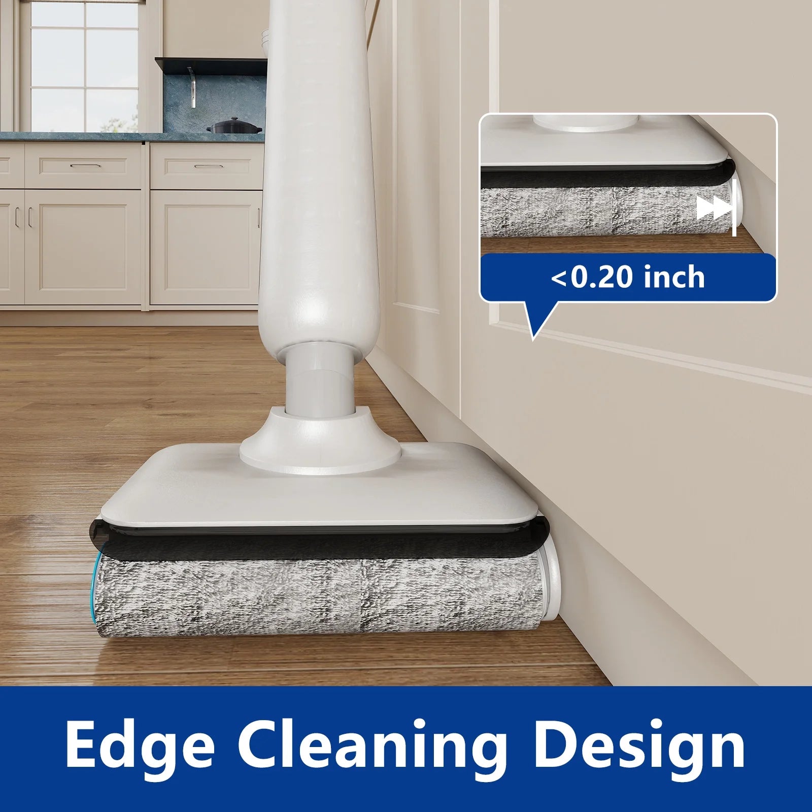 HABIUBIU Vacuum Mop All in One, Wet Dry Vacuum Cleaner, Cordless Cleaner Machine for Tile Hardwood Floor, Self Cleaning Electric Mop with 180�� Lie-Flat