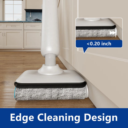 HABIUBIU Vacuum Mop All in One, Wet Dry Vacuum Cleaner, Cordless Cleaner Machine for Tile Hardwood Floor, Self Cleaning Electric Mop with 180�� Lie-Flat