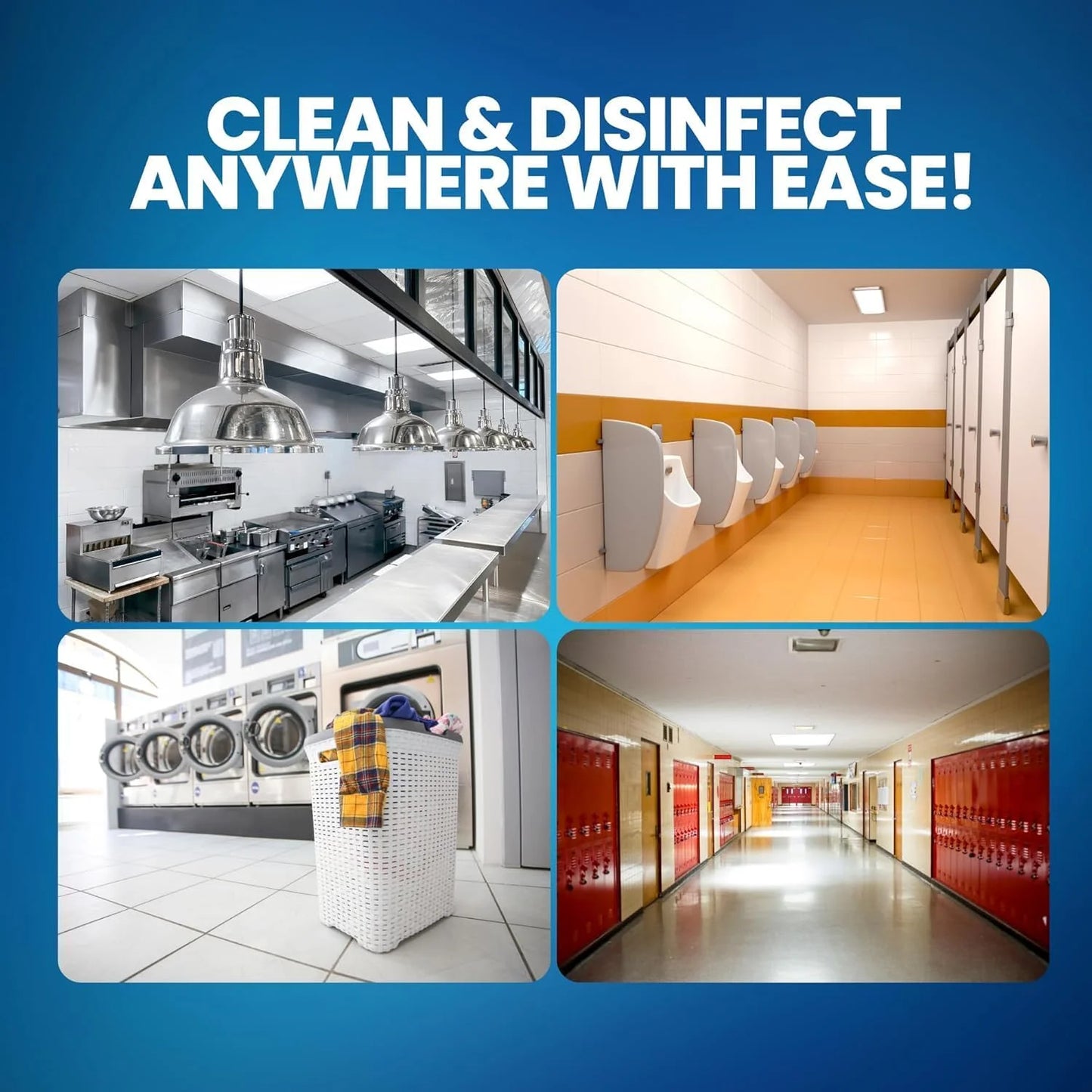 (12 Gallons) - Liquid Chlorine Bleach, for Laundry, Household and Cleaning, 1 Gallon Jugs