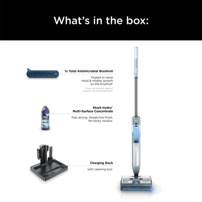 Open Box Shark?? HydroDuo with Dirt-Reveal Technology, Cordless, Hard Floor Cleaning System, Wet & Dry Debris Pickup, Mop & Scrubs All at Once, Hardwood, Tile, Laminate Floors, WW200