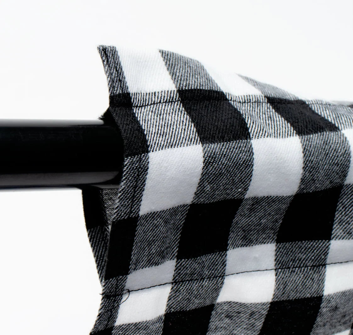 REZIPO 2 Pack Buffalo Check Plaid Window Valances White and Black Farmhouse Design Window Treatment Decor Curtains Rod Pocket Valances for Kitchen/Living Room 16" x 56"
