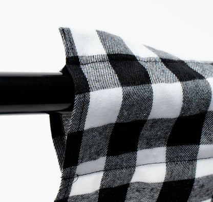 REZIPO 2 Pack Buffalo Check Plaid Window Valances White and Black Farmhouse Design Window Treatment Decor Curtains Rod Pocket Valances for Kitchen/Living Room 16" x 56"